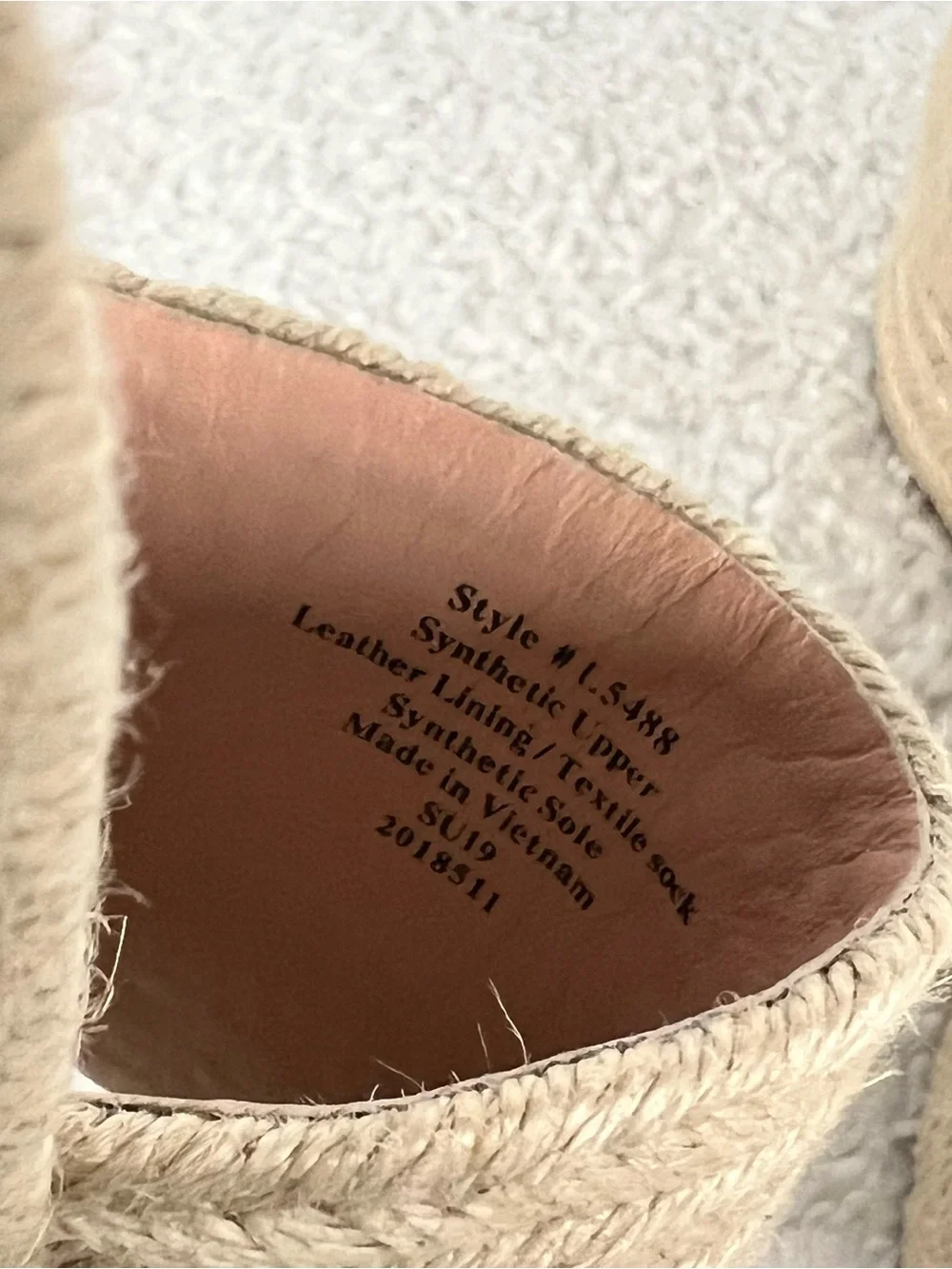 J. Crew Espadrille Platform Braided Wedge Slide Sandals Natural Beige Size 8.5